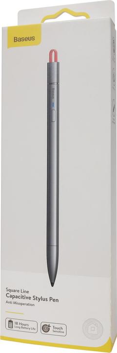 Image du produit Baseus Stylet capacitif Square Line ACSXB-0G Modèle CSP01, gris alu, blister