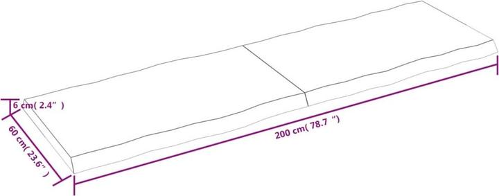 Actual product image VidaXL Aneta (200 x 6 x 60 cm)
