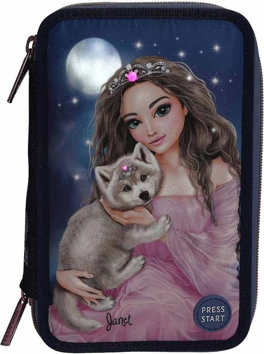 Produktbild Magni Depesche TOPModel Federtasche LED WOLF 3-Fach gefüllt 7,5x13x20cm