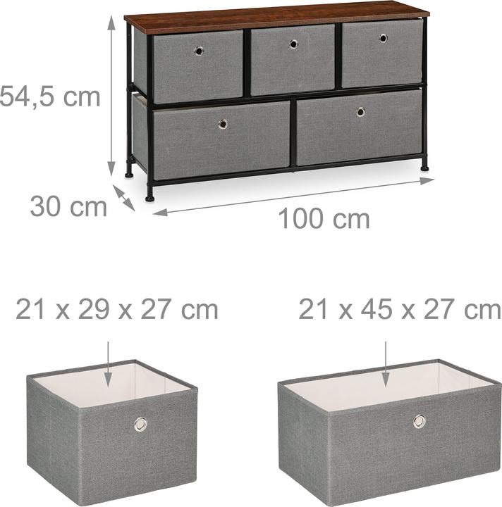Produktbild Relaxdays Kommode (100 x 30 x 54.5 cm)