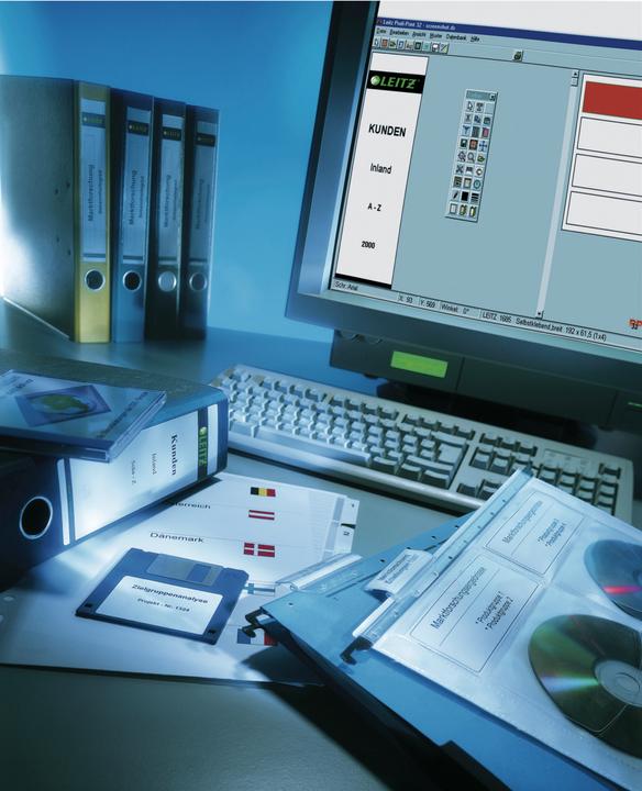 Image du produit Leitz Étiquettes de dos imprimables sur PC pour classeurs de qualité 180