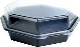 Image du produit Duni Plastbakke Octaview m/haengslet låg 8-kantet 230x230x80mm 1300ml 180stk/kar - (180 pcs.)