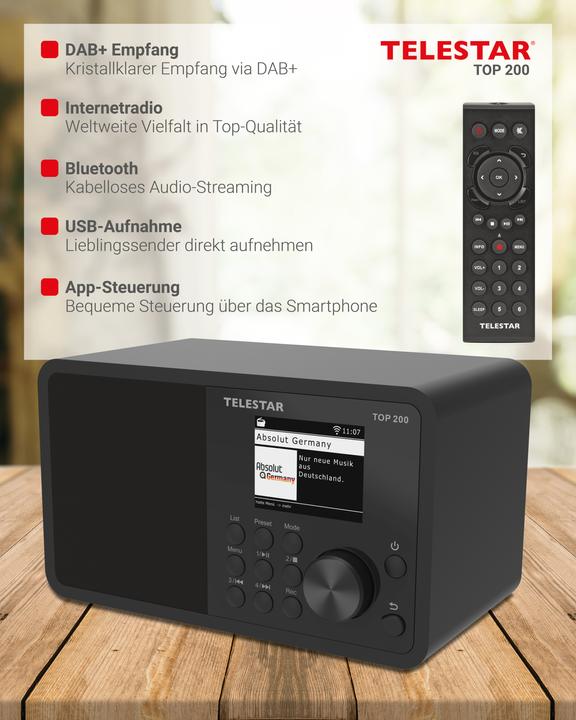 Actual product image Telestar Top 200 (Web radio, DAB+, FM, Wi-Fi, Bluetooth)