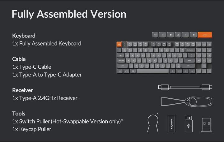 Image du produit Keychron K13 Max (US, Filaire, Sans fil)