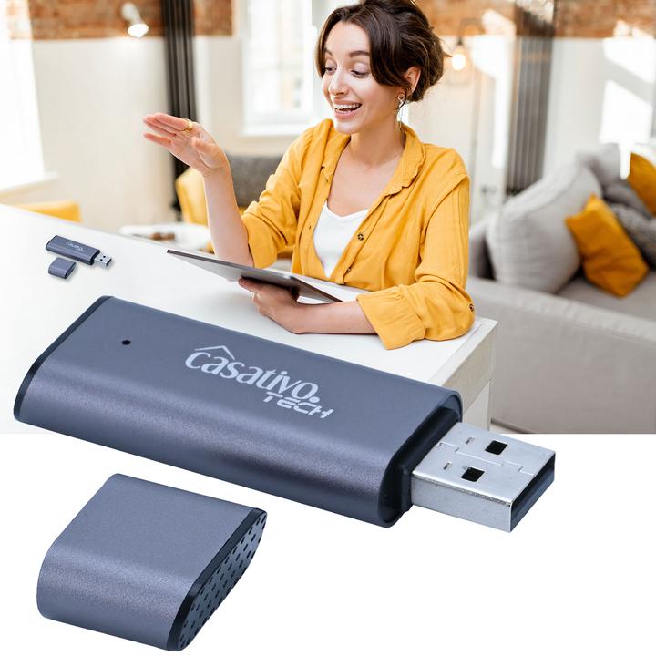 Casativo 2in1 Digitaler Voice Recorder & USB-Stick mit Geräuschaktivierung, 8GB (8 GB)
