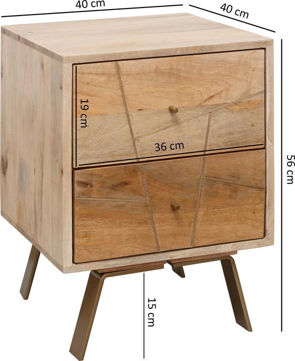Produktbild FineBuy Nachttisch (40 x 40 x 56 cm)