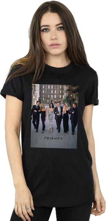 Actual product image Friends Womens/Ladies Champagne And Flowers Cotton Boyfriend T-Shirt (XXL)