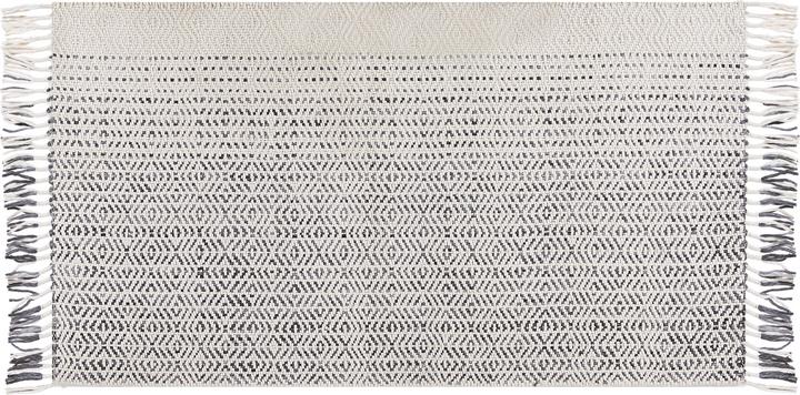 Produktbild Beliani Wollteppich Weiss/Grau 80 x 150 cm OMERLI (80 x 150 cm)