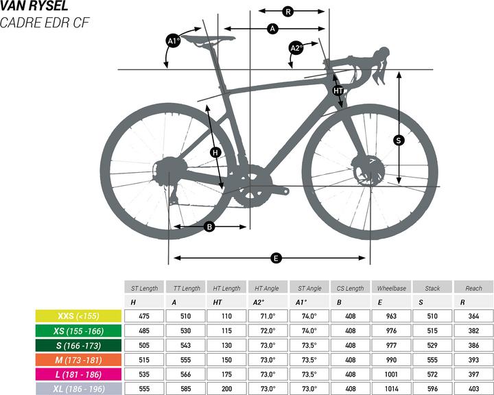 Actual product image Van rysel EDR CF 105 (45 cm)