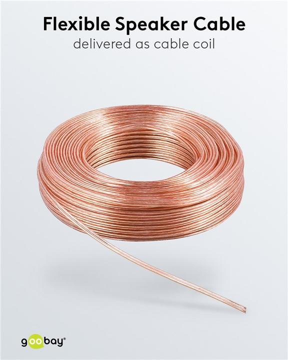 Produktbild Goobay Lautsprecherkabel Transparent CCA (25 m, 2.50 mm²)