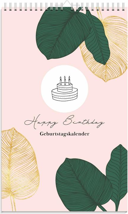 Produktbild Geburtstagskalender immerwhrend | Jahresunabhngiger Kalender fr Geburtstage in rosa | Geburtsta (13 x 21 cm, Deutsch)