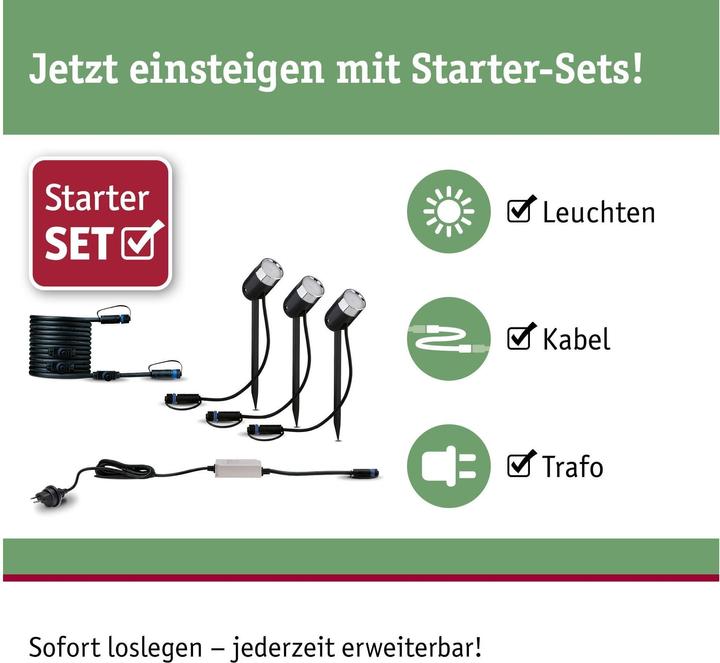 Produktbild Paulmann Outdoor Plug & Shine Pike Starterset (170 lm, IP44)