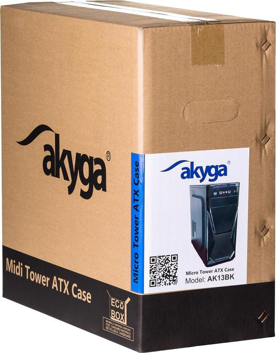 Produktbild Akyga AK13BK - Micro Tower - PC - Acrylnitril-Butadien-Styrol (ABS) - Galvanisiertes S (ATX, mATX, Mini-ITX, Flex-ATX)