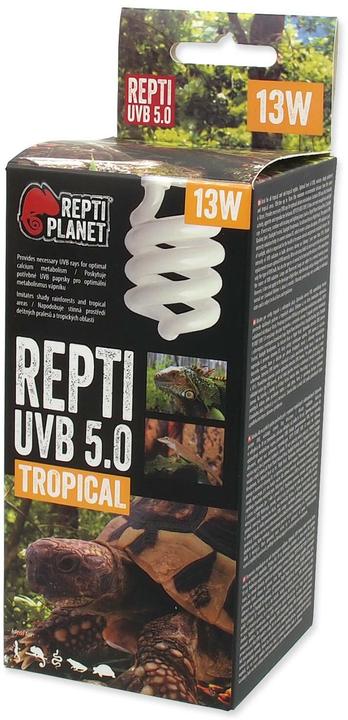 Image du produit Repti Planet Ampoule pour terrarium 5.0 13 W, culot de l'ampoule : E27 (UVB, UVA)