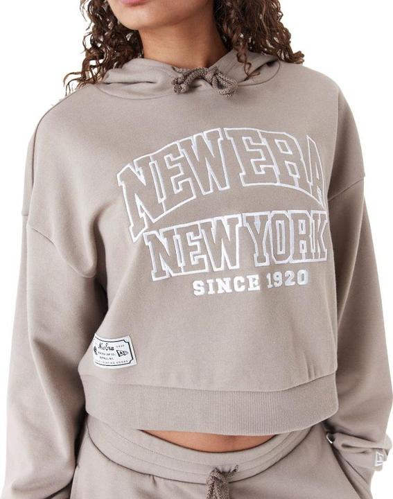 Produktbild New Era Ladies Cropped Fleece Hoody ash brown - L (L)
