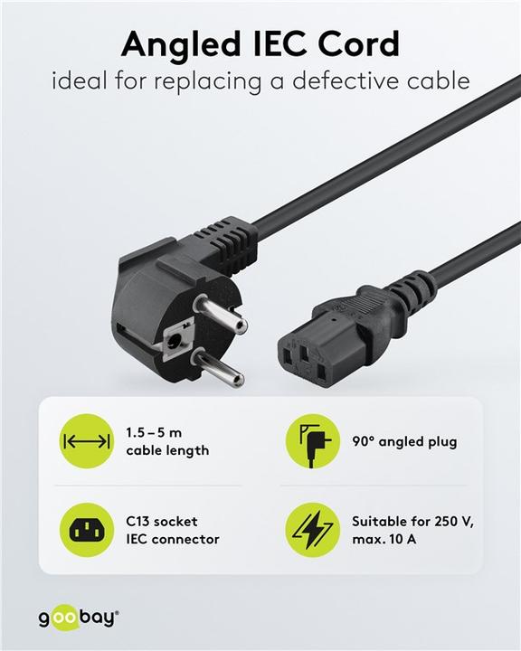 Actual product image Goobay Cold device connection cable (5 m)