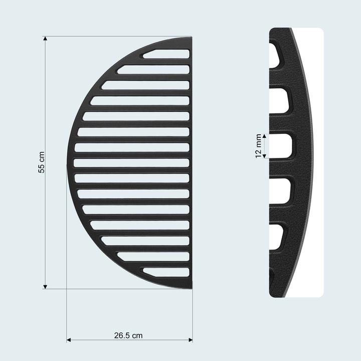 Actual product image Wiltec 2x Gusseisen Grillrost und Grillplatte Grill Rost Grillzubehör BBQ Gussrost