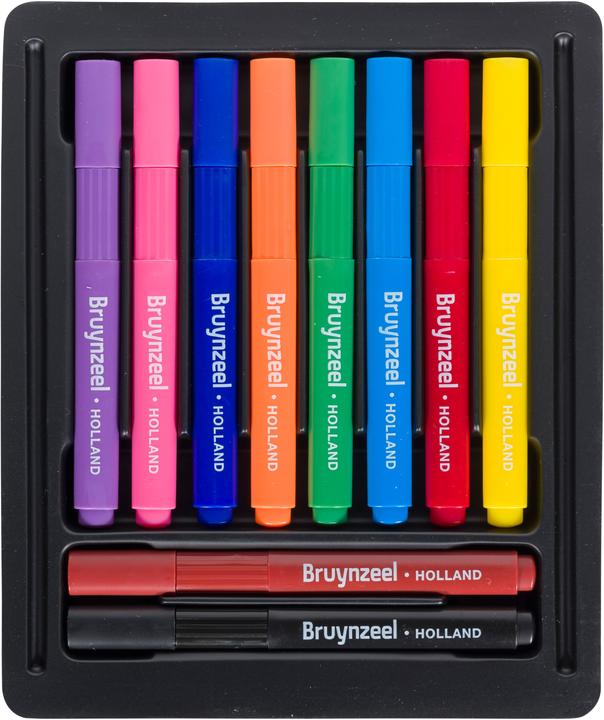Actual product image Bruynzeel Kids Triple Felt Pen (Multicoloured, 10 x)