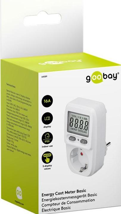 Produktbild Goobay Digitales Energiekostenmessgerät Basic