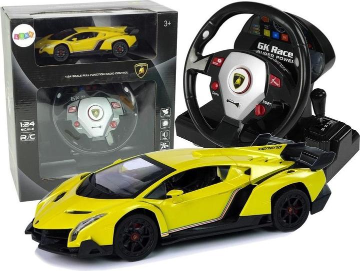 Produktbild Lean Toys Funkgesteuerter Lamborghini Veneno 1:24 Gelb