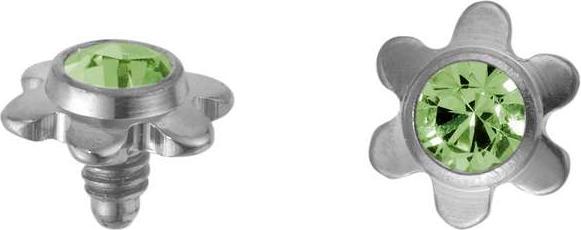 Bijouteria Dermal-Anchor Aufsatz (Kristall, Titan)