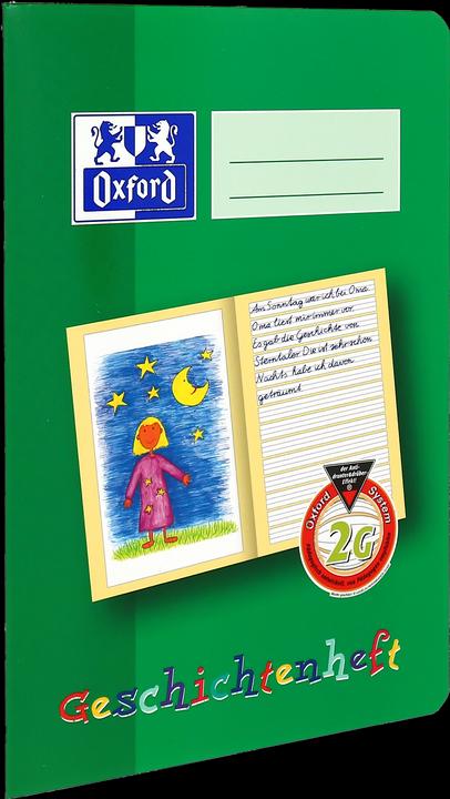 Produktbild Oxford Geschichtenheft, A5 (A5, Liniert, Harter Einband)