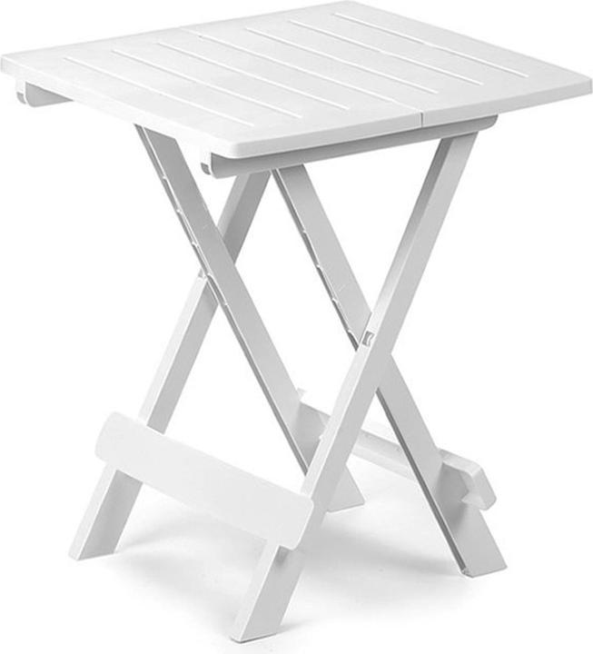 Produktbild Mojawo Kunststoff Campingtisch Beistelltisch Klapptisch klappbar Weiss 44x44x50 cm