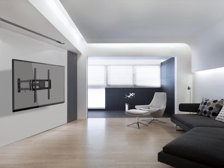 Produktbild equip Wandhalterung TV 32"-55" schwarz schwenkbar (Wand, 55", 35 kg)
