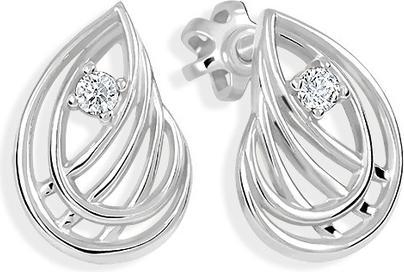 Actual product image Brilio Silver - Charming silver earrings with zircons 436 001 00543 04