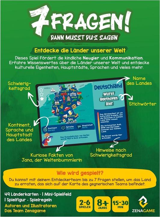 Produktbild Zenagame 7 Fragen! Länder (Deutsch)