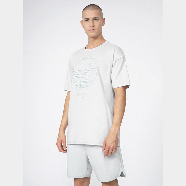 Produktbild 4F Tshirt Ciepły Jasny Szary r. L TTSHM365 (L)