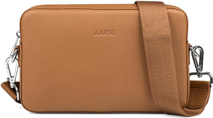 Aarni Large Crossbody Bag, cognac/silver