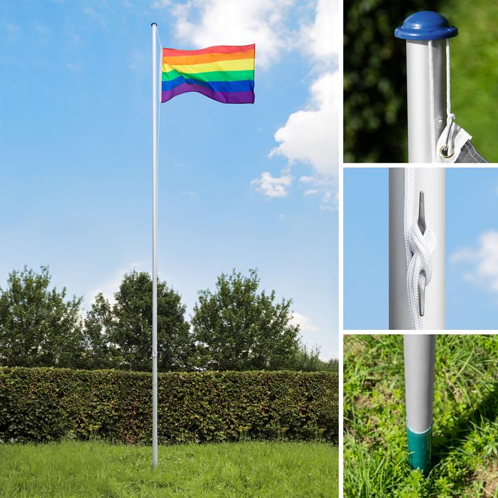 Immagine prodotto tectake Asta di alluminio per bandiera
