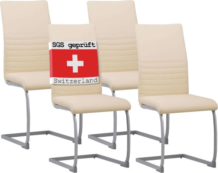 Image du produit Albatros International ALBATROS Chaise à structure souple MURANO (lot de 4) - Chaise de salle à manger à structure souple