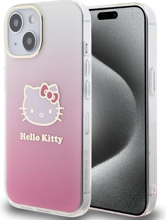 Hello Kitty HKHCP15SHDGKEP iPhone 15 6.1 różowy/pink hardcase IML Gradient Electrop Kitty Head (Apple iPhone 15, Apple iPhone 14, Apple iPhone 13)
