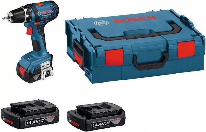Produktbild Bosch Professional GSR 14,4-2-Li, 3 x Akku inkl. L-Boxx (Akkubetrieb)