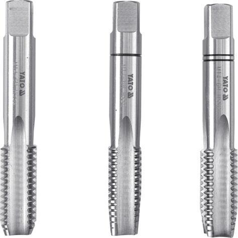 Actual product image Yato set metric hand tap 3 pieces size M8 HSS M2 tap DIN 352 (YT-2935)