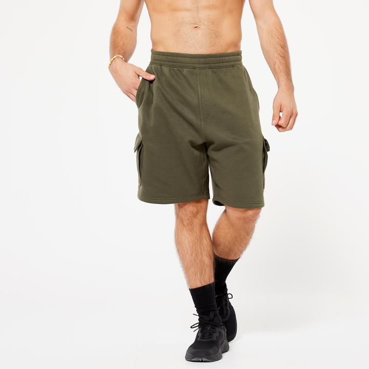 Image du produit Domyos Short homme Cargo coton - kaki (M)