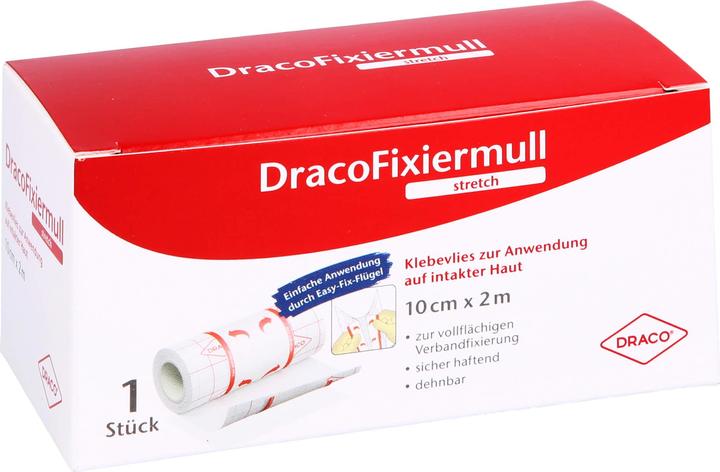 Actual product image Dracco DracoFixiermull stretch hypoallergenic adhesive fleece 10 cm x 2 m, 1 pc. plaster (1 x)