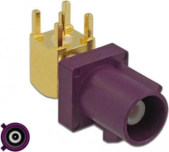 Produktbild Delock FAKRA D Stecker 90° PCB (Stecker Tülle)