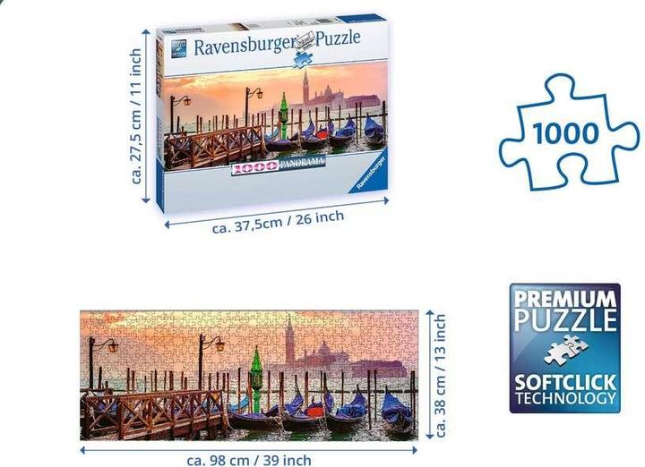 Actual product image Ravensburger Gondolas in Venice (1000 pieces)