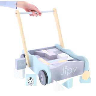Immagine prodotto Jipy Carrello di legno con blocchi da costruzione