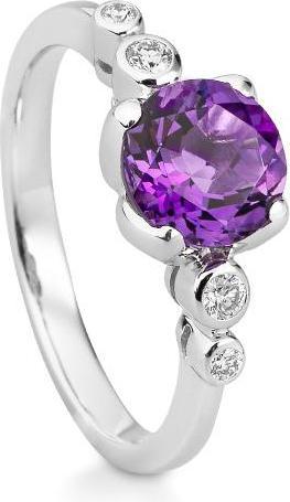 Image du produit Breuning BAGUE - E.AMETHYSTE/Brill. 0,09 Ct. H/si (56, Or 585/14 K)