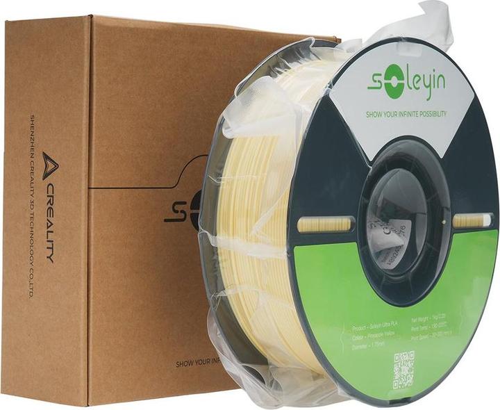 Actual product image Creality Filament Soleyin Ultra-PLA Gelb 1.75 mm 1.29 kg (PLA, 1.75 mm, 1290 g, Yellow)