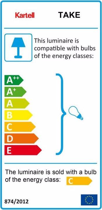 Energie-Label Kartell Take Lampada (E14)