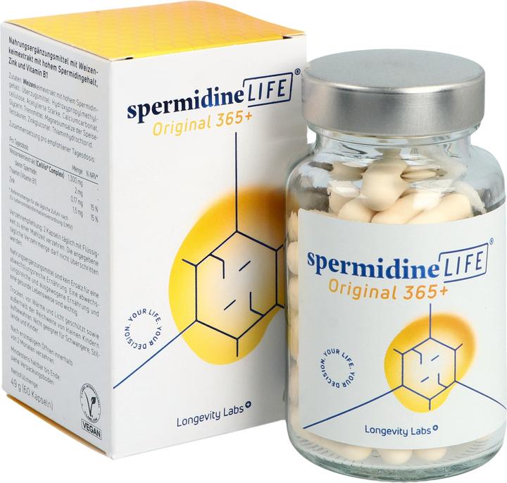Immagine prodotto SpermidineLife Originale 365+ Capsule (60 Pezzo/i, Pillole, 164 g)