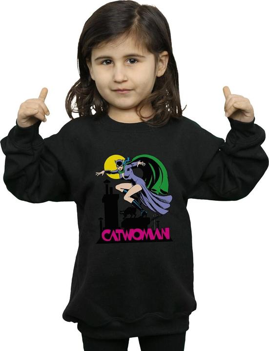 Actual product image Girls Catwoman Text Logo Sweatshirt (116)
