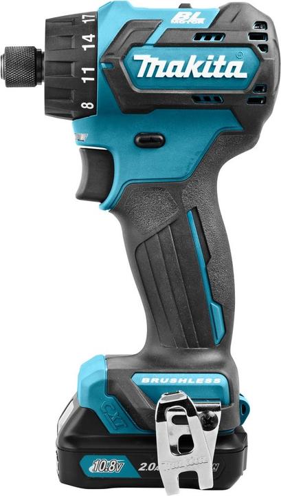 Produktbild Makita DF032DSAJ Cordless drill, 12V MAX, 2x2.0 Ah Li-ion 35/21 Nm, 0.88kg, 1/4 ", LED 2-speed, BL (Akkubetrieb)