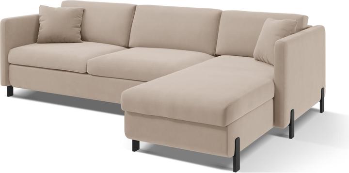 Actual product image Micadoni Velvet Right Corner Sofa With Bed Function, "Gloria", 4 Seats, 260x170x80Made in Europe (Corner sofa)