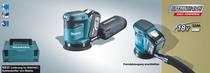 Immagine prodotto Makita BBO 180 RFJ 18V Li-ion batteria levigatrice orbitale + 2x batteria 3,0Ah + caricatore + Makpac (Levigatrici rotorbitali)